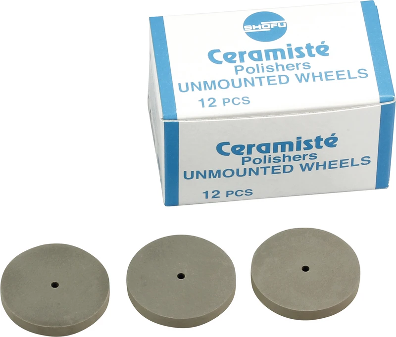 Ceramisté  Packung  12 Stück unmontiert, gelb ultra, Figur Rad, ISO 220