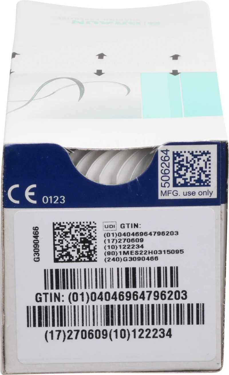 Optilene®  Packung  12 Stück blau, 45 cm, GR19, gerade, Rundkörper, 19 mm, USP 5\0