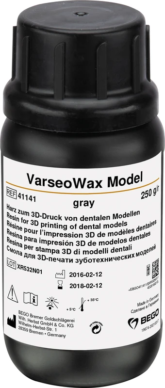 VarseoWax Model grey  Flasche  250 g 385\405 nm, grau
