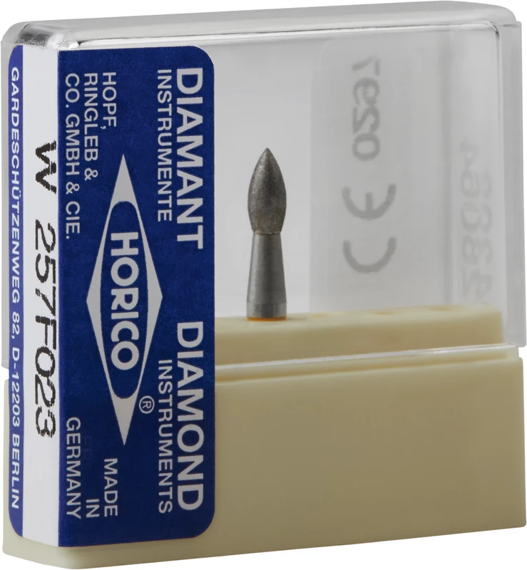 Diamantschleifer 257  Stück  gelb x-fein, RA, Figur 257, 5 mm, ISO 023