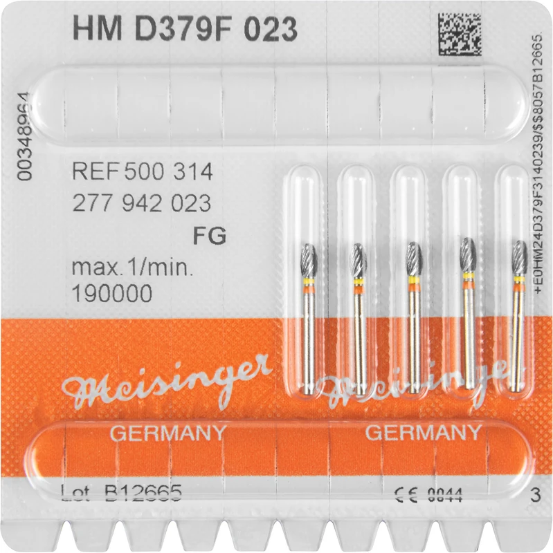 HM-Finierer D0379  Packung  5 Stück gelb\orange extra fein, FG, Figur 277 Eiform, 4,2 mm, ISO 023