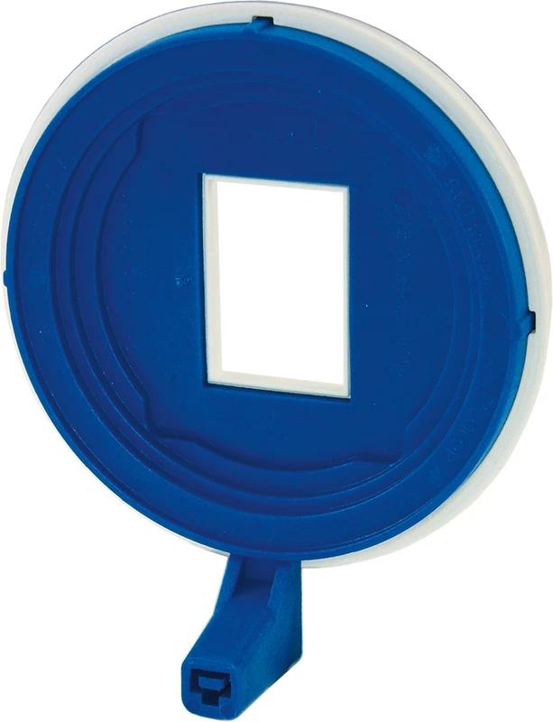 Speicherfolien\Filmhaltersystem  Stück  Visierring mit Bleifenster, 2 x 3 cm, für Anterior, blau