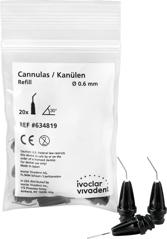 Helioseal® F  Packung  20 Stück 30° gebogen, Ø 0.6 mm