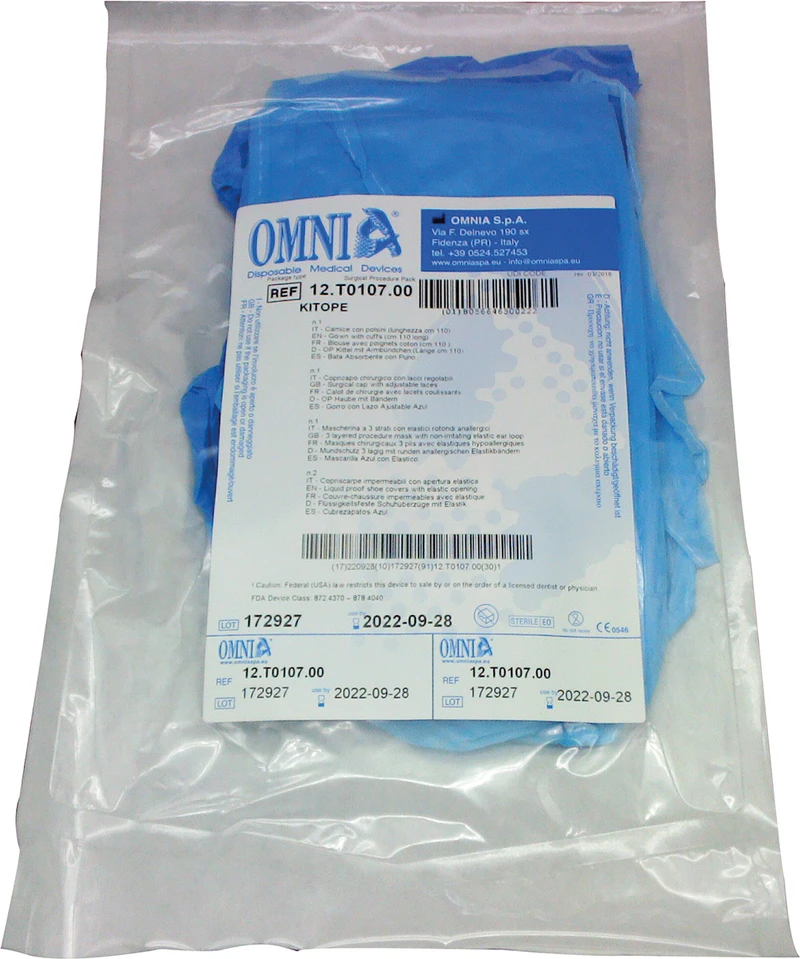 Arzt Kit KITOPE   Kit  Mantel, Haube, Mundschutz, Schuhüberzüge