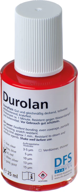 Durolan  Flasche  25 ml Stumpflack rot, Schichtstärke 10 µm