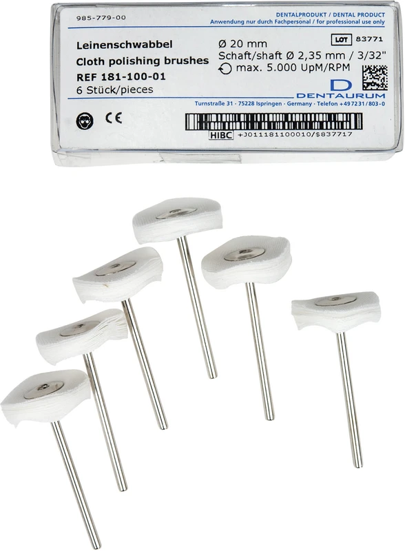 Leinenschwabbel  Packung  6 Stück HP, Ø 20 mm