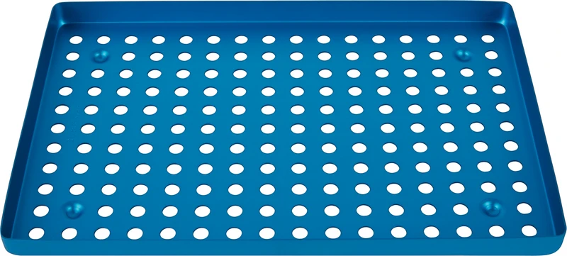 Alu-Tray   Stück  blau, mit Perforierung