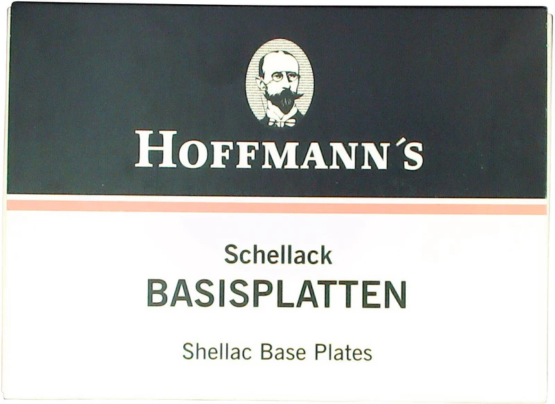 Hoffmann's Schellack Basisplatten  Sortiment  8 Stück OK, 4 Stück UK