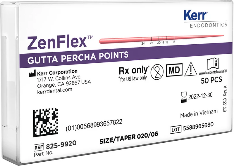 ZenFlex Gutta Percha Spitzen   Packung  50 Stück Taper.06, ISO 020