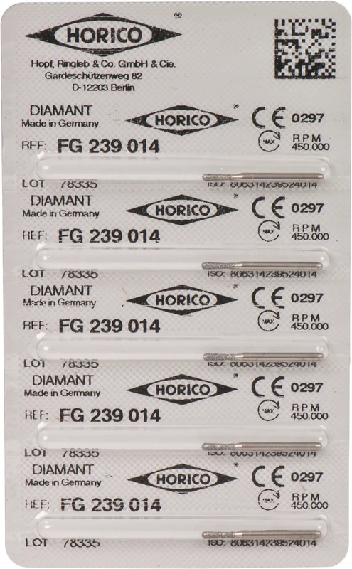 Diamantschleifer 239  Packung  5 Stück FG, Figur 239, 5 mm, ISO 014