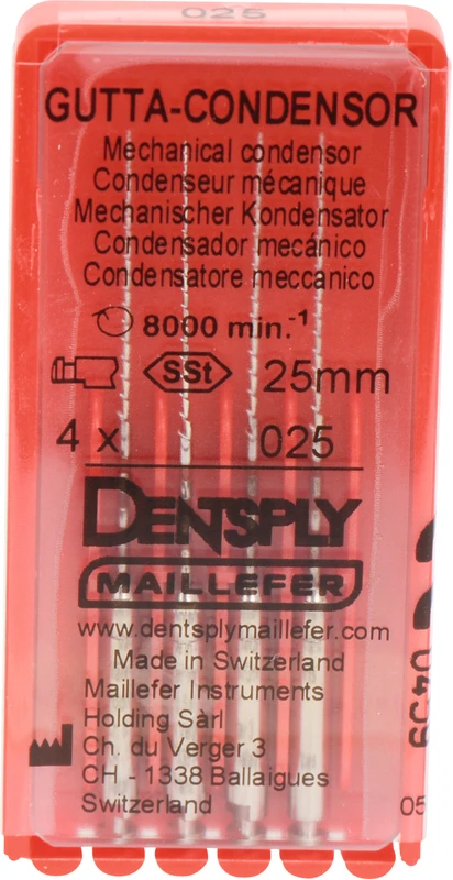 Gutta-Condensor  Packung  4 Stück 25 mm, ISO 025