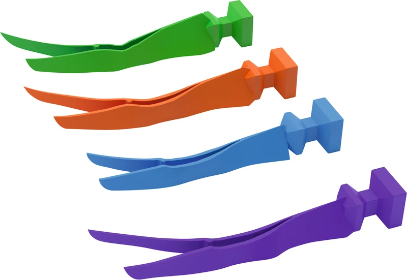 Quad-Teilmatrizensystem Keile   Packung  200 Stück sortiert (grün, orange, blau, lila)