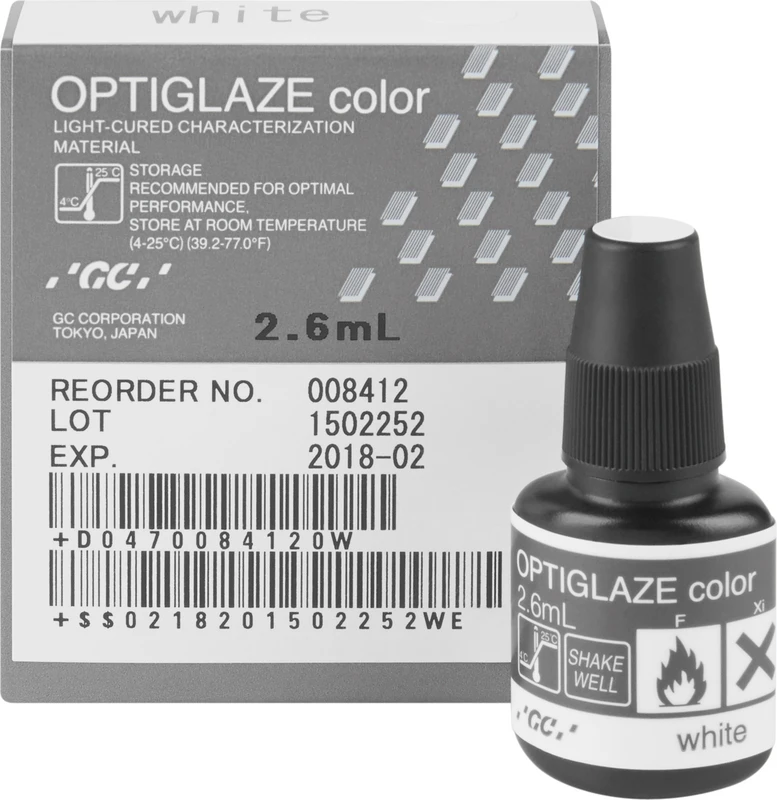 GC OPTIGLAZE® color  Flasche  2,6 ml weiß
