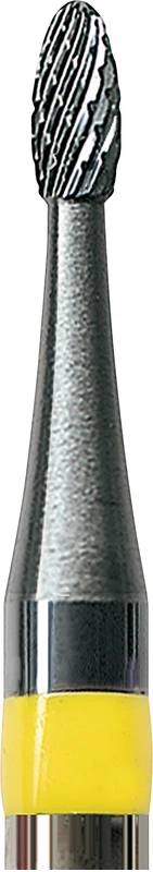 Volcano Fräser Schliff 30  Stück  Kreuzverzahnung, gelb superfein, HP, Figur 277, 3 mm, ISO 014