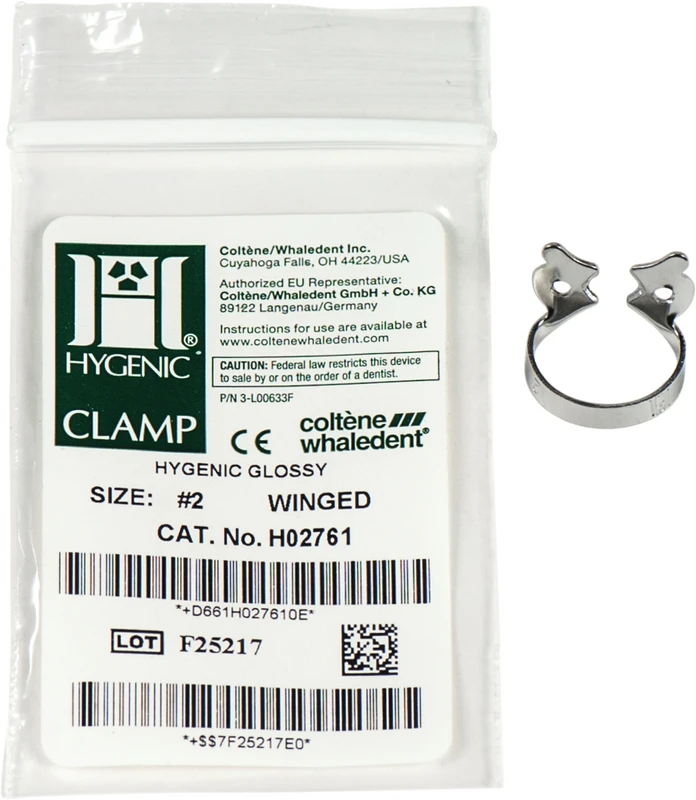 HYGENIC® Dental Dam Klammern  Stück  Flügelklammer für große Prämolaren und Milch-Molaren, 2