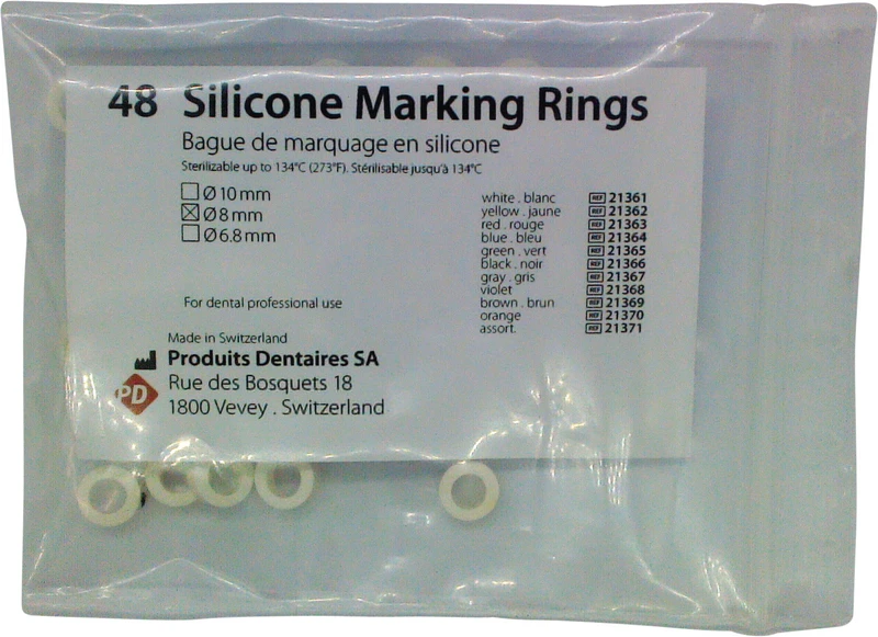 Markierungsringe  Packung  48 Stück weiß, Ø 8 mm