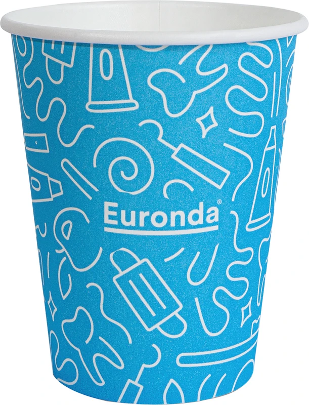 Monoart® Mundspülbecher Hartpapier  Karton  1.000 Stück Graffiti blau, 180 ml