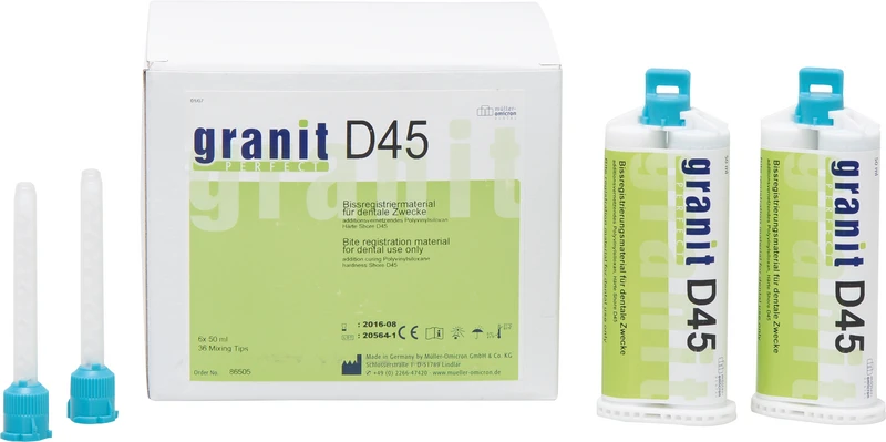 granit® PERFECT D45  Großpackung  6 x 50 ml Kartusche, 36 Mixing Tips grün