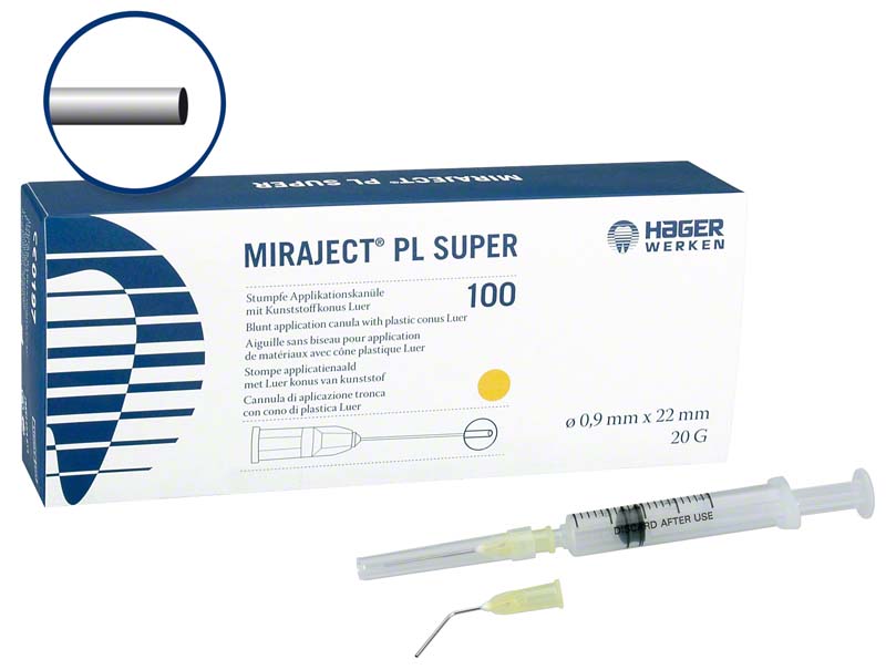 MIRAJECT® PL SUPER  Packung  100 Stück Ø 0,9 x 22 mm