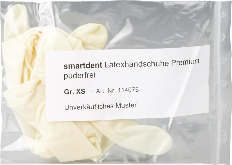 smart Latexhandschuhe Premium PF  Muster  1 Paar puderfrei, XS