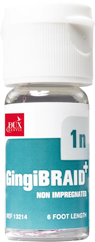 GingiBRAID+   Flasche  183 cm Faden Größe 1n weiß mit purpur, nicht imprägniert