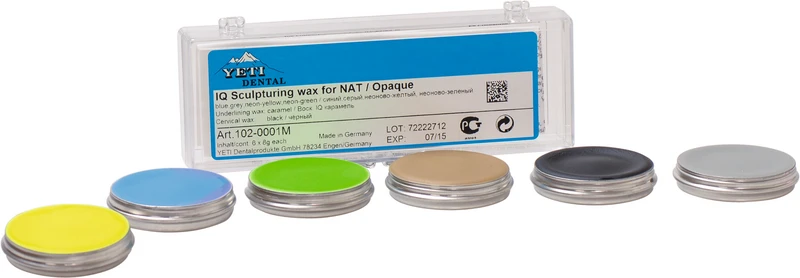 IQ K&B Gusswachs  Set  4 x 8 g opaque Modellierwachs