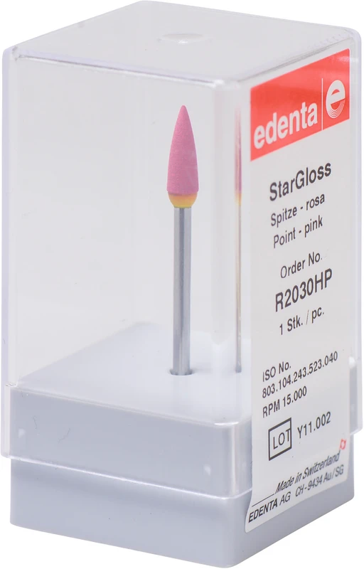StarGloss  Stück  rosa mittelgrob, HP, Figur 243 Spitze, 14 mm, ISO 040
