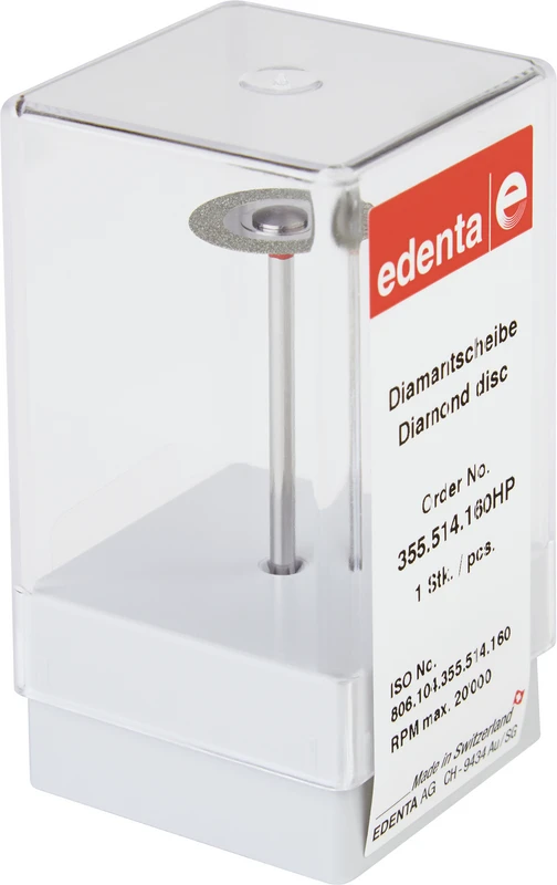 Diamantscheibe 355  Stück  rot fein, HP, Figur 355, 0,15 mm, ISO 160