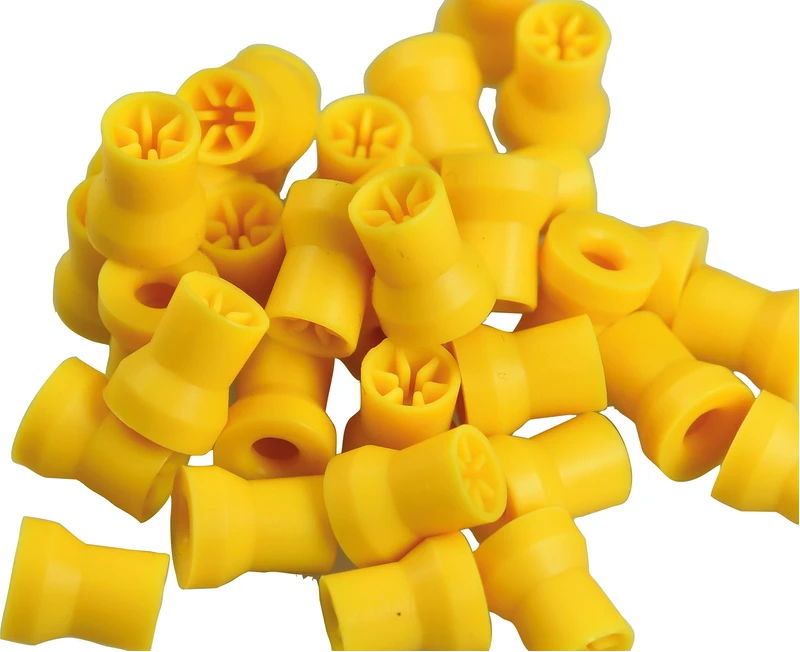 Farbige Prophy Cups  Packung  30 Stück ocker lamellenförmig, weiches Gummi, Snap-On