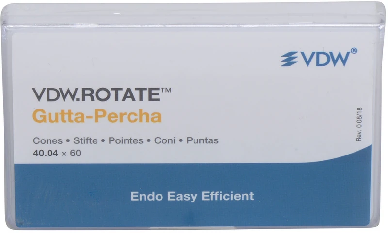 VDW.ROTATE Gutta-Percha  Packung  60 Stück Taper.04 ISO 040