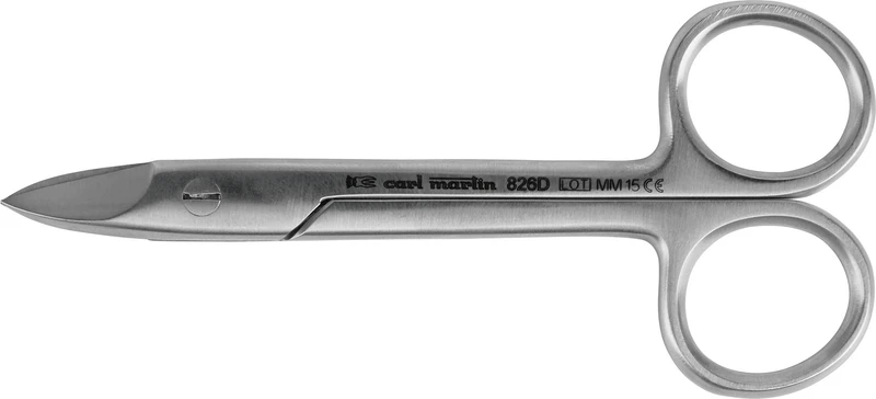 Kronenscheren nach Beebee  Stück  826D, spitz gerade, gezahnt