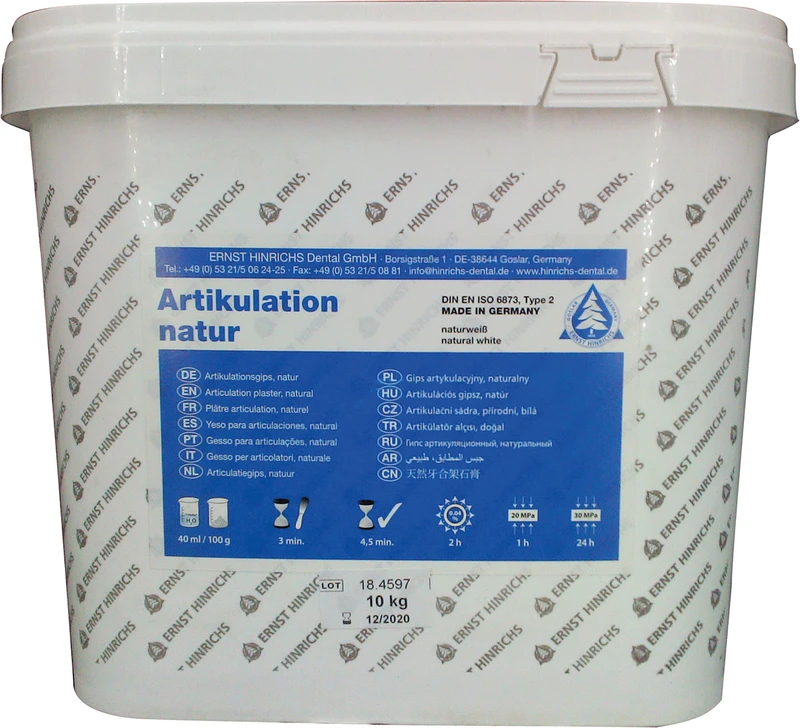 Artikulationsgips - natur  Eimer  10 kg