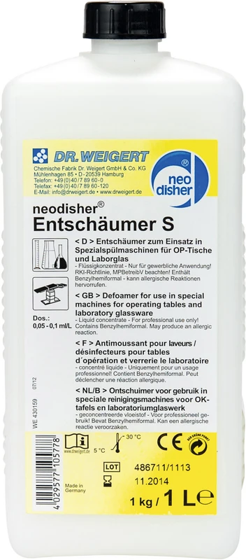 neodisher® Entschäumer S  Flasche  1 Liter