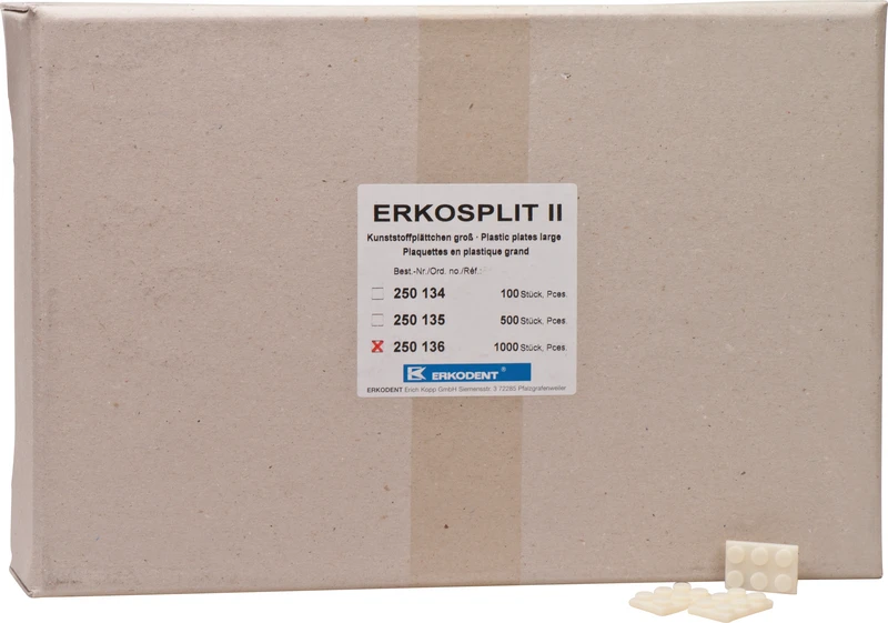 ERKOSPLIT II  Packung  1000 Kunststoffplättchen groß