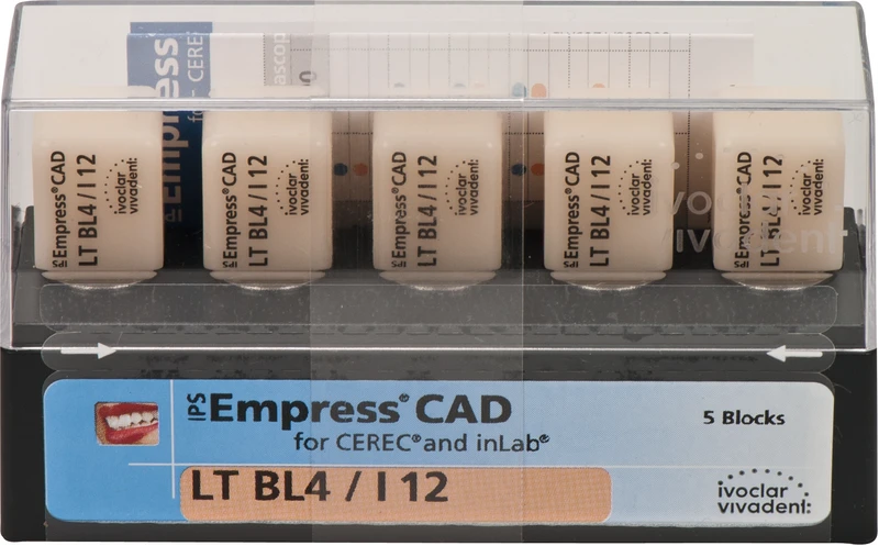 IPS Empress® CAD for CEREC  Packung  5 Blöcke Größe I12, BL4 LT