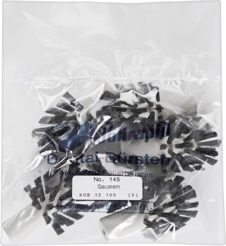 Gaumenpolierbürsten  Packung  6 Stück Chungking-Borsten schwarz, Ø 35 mm