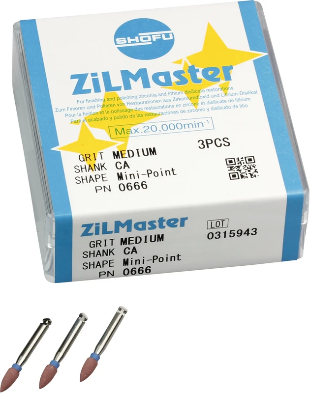 ZiLMaster  Packung  3 Stück blau mittel, RA, Figur Minispitze, ISO 030