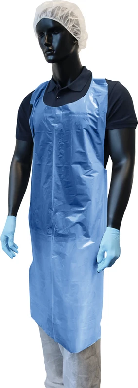 PE-EINMALSCHÜRZEN geblockt  Karton  10 x 50 Stück blau, 76 x 125 cm, mittel