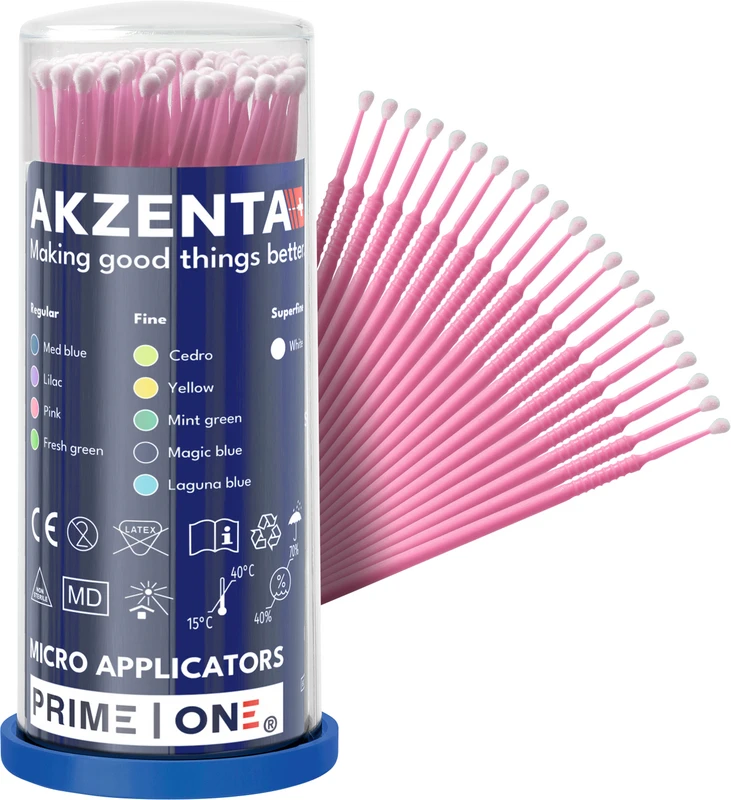 PRIME ONE Mikro-Applikatoren   Box  4 x 100 Stück regular, pink