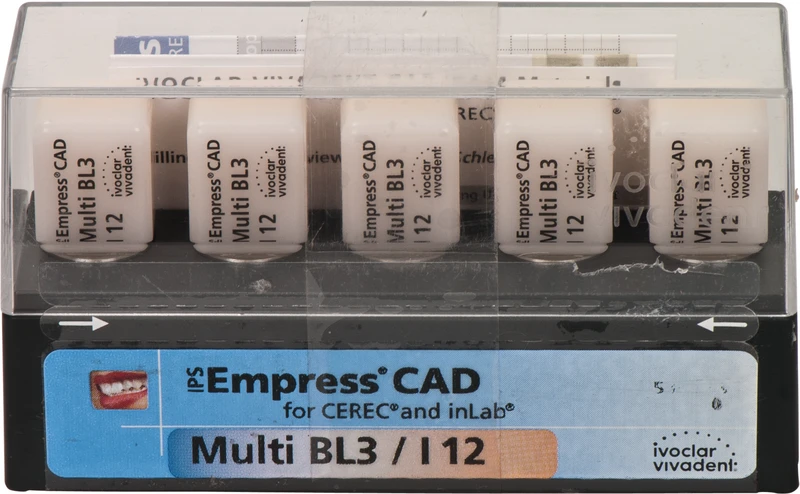 IPS Empress® CAD Multi for CEREC  Packung  5 Stück Gr. I12, BL3