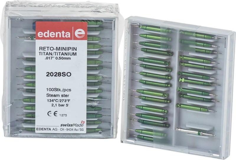 Reto-Minipin  Sortiment  100 montierte Stifte Titan