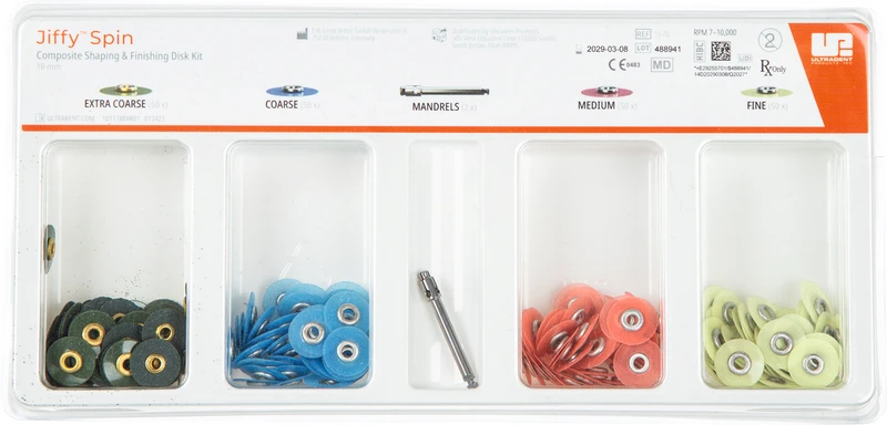 Jiffy Spin Shaping and Finishing Disks  Starter Kit  10 mm