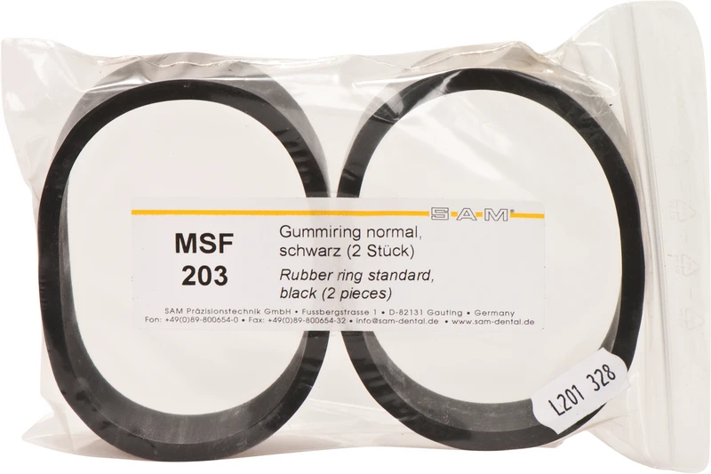 Gummiring  Packung  2 Stück schwarz, normal