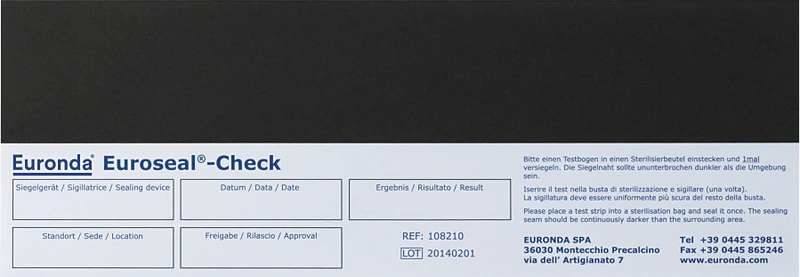 EUROSEAL 2001 PLUS Testbögen  Packung  100 Stück EUROSEAL Check