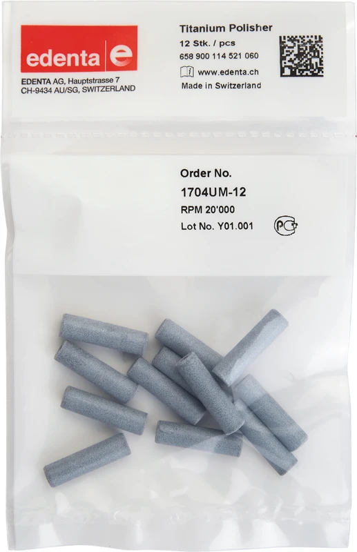 Titan Polierer  Packung  12 Stück unmontiert, grau, Figur 114, 22 mm, ISO 060