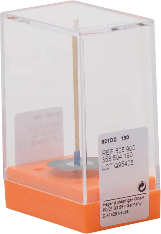 Diamantscheiben 921D  Stück  unmontiert gelb extra fein, Figur 358, 0,15 mm, ISO 190