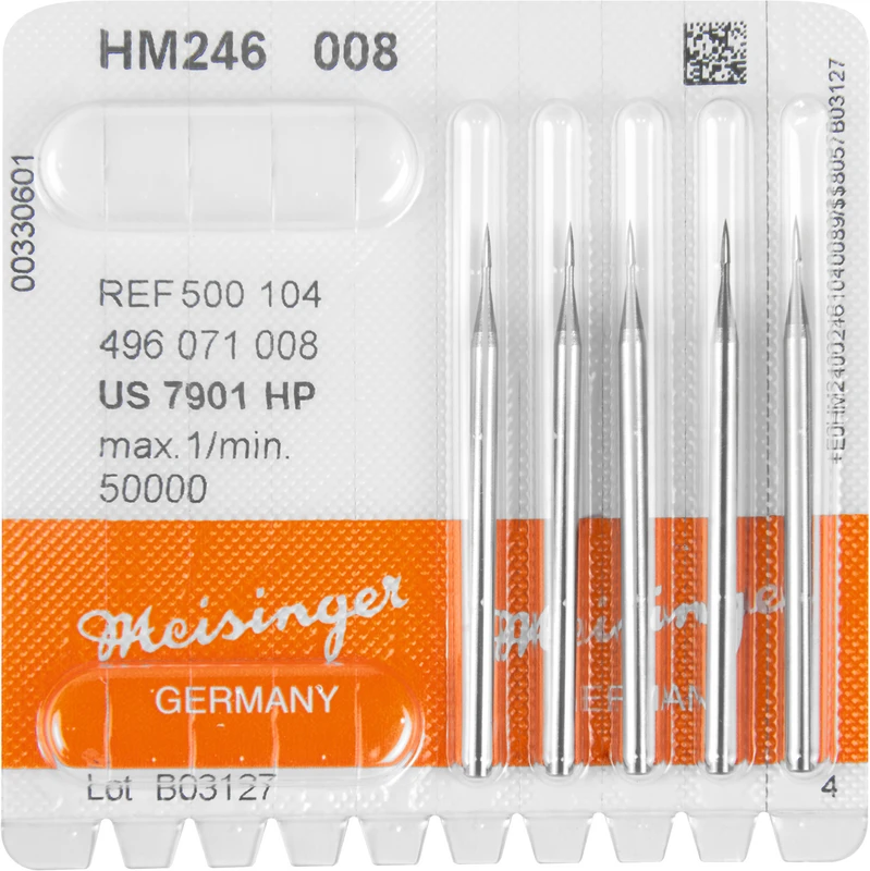 HM-Finierer 246  Packung  5 Stück fein HP, Figur 496 Flamme, 3,6 mm, ISO 008