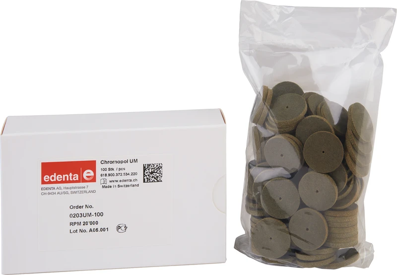 ChromoPol  Packung  100 Stück unmontiert, braun grob, Figur 372, 3 mm, ISO 220