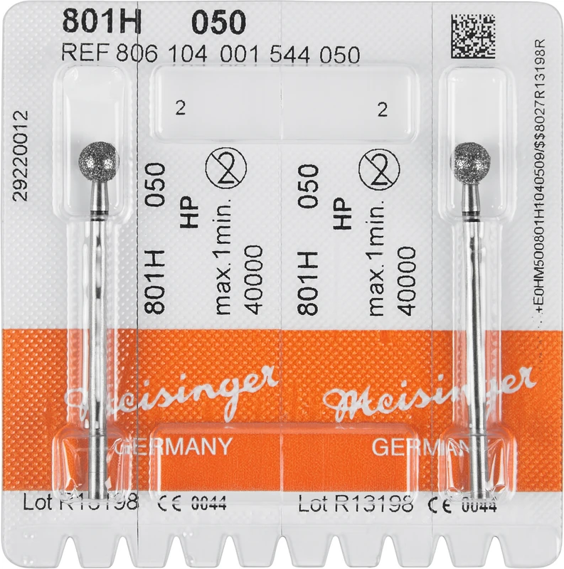 Diamanten 801  Packung  2 Stück schwarz super grob, HP, Figur 001 Rund, ISO 023