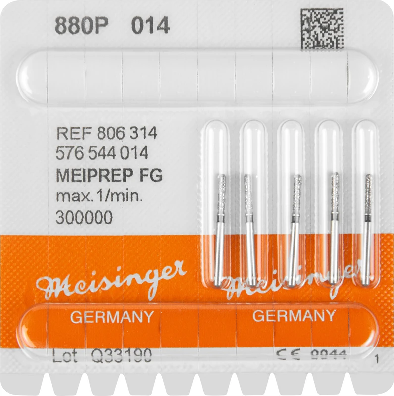 MEIPREP Diamanten  Packung  5 Stück FG, Figur 576 (880P), ISO 014